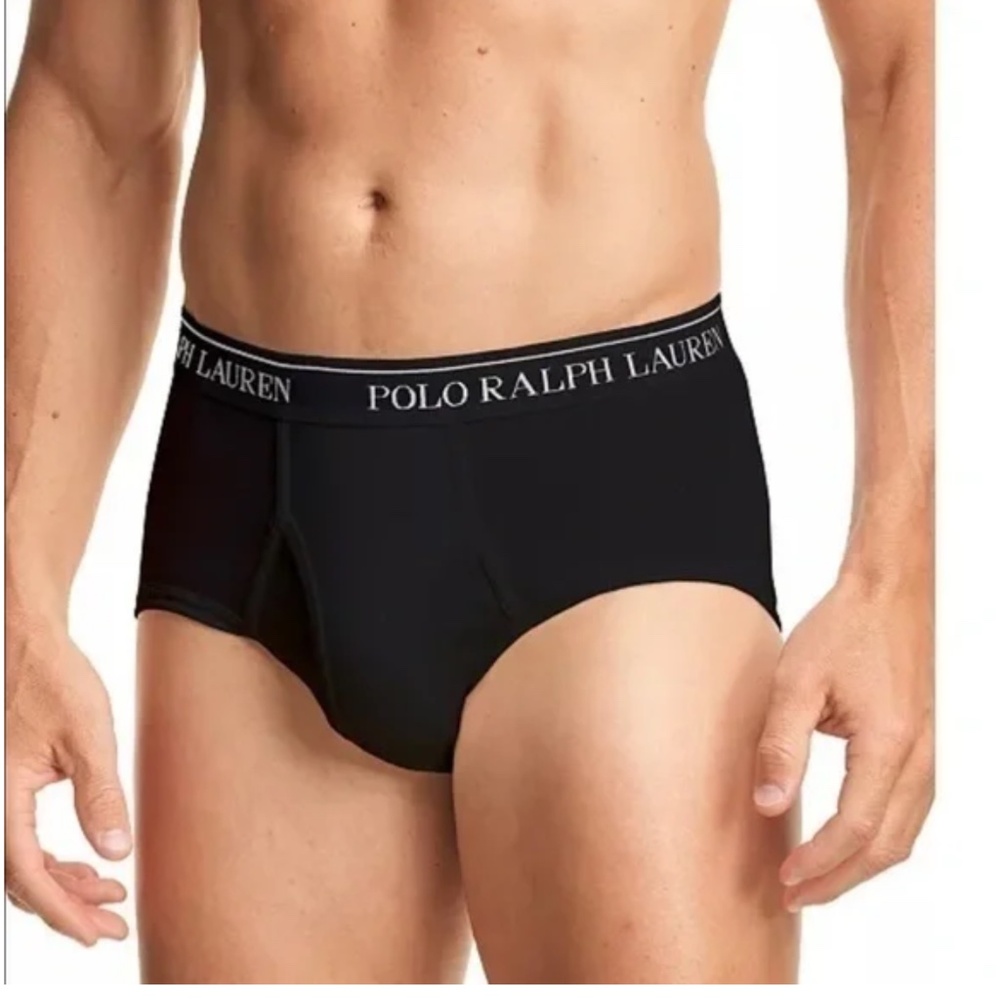 NWOT 46 big & Tall Cotton 2 pc Black  Men Briefs  Size:46